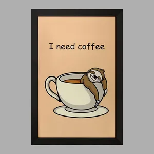 تابلو خندالو مدل قهوه Coffee  کد 22009
