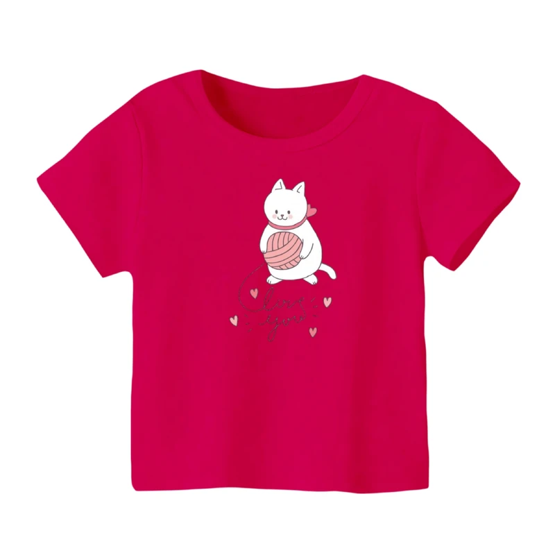 تی شرت آستین کوتاه بچگانه مدل گربه کد ۲۶