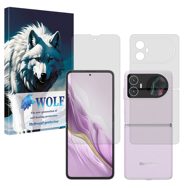 محافظ صفحه نمایش شفاف ولف مدل Tough مناسب برای گوشی موبایل بلک ویو Hero 10 به همراه محافظ پشت گوشی