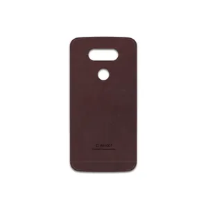 MAHOOT Matte-Dark-Brown-Leather Cover Sticker for LG G5