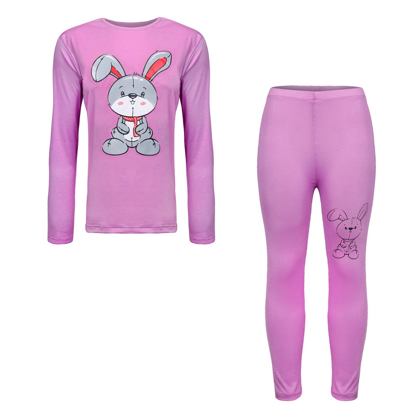 ست تی شرت آستین بلند و شلوار زنانه مدل خرگوشی