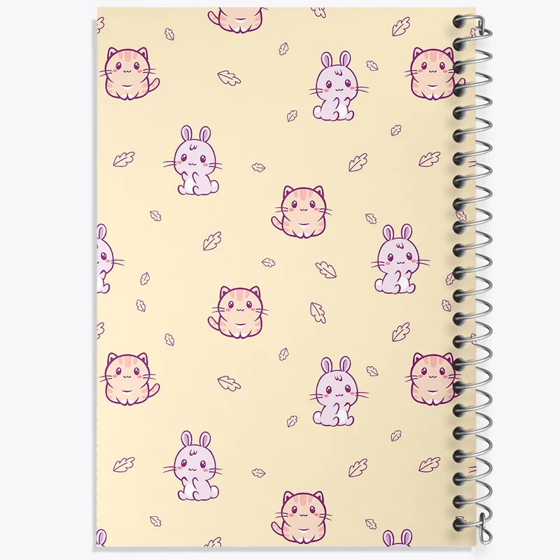 دفتر نت موسیقی 50 برگ خندالو مدل خرگوش و گربه کیوت کد N1304