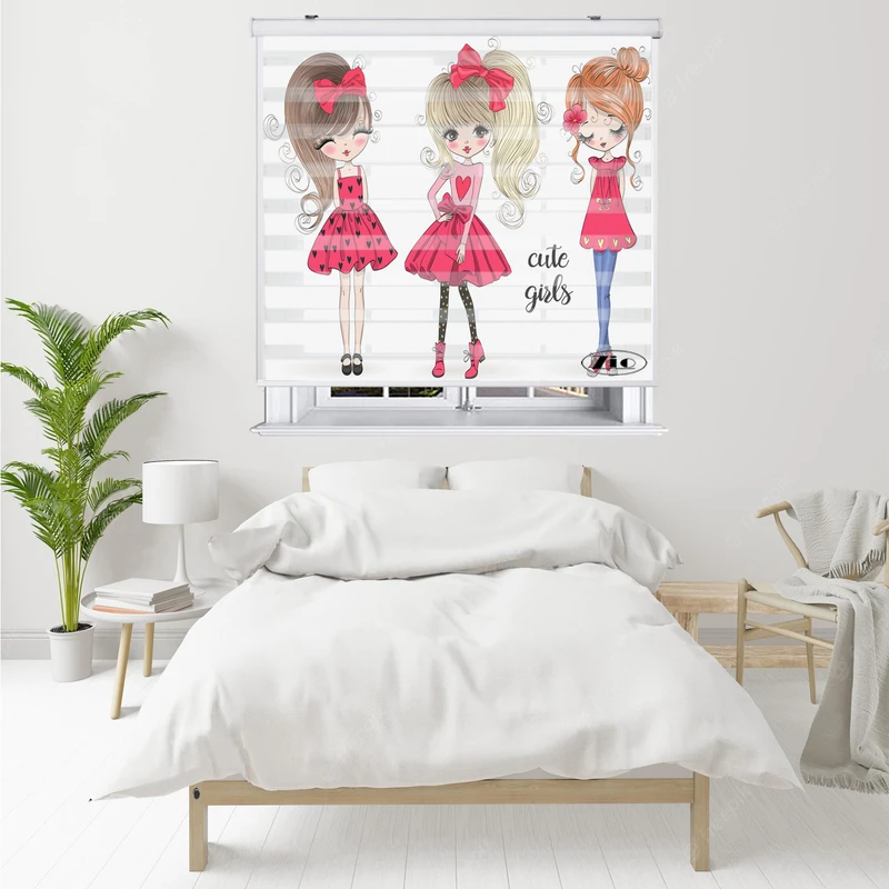 پرده زبرا زیو کد K3028 سایز 150X150 سانتی متر