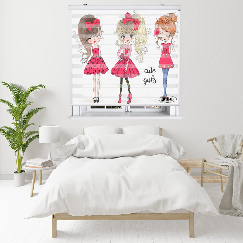 پرده زبرا زیو کد K3028 سایز 150X150 سانتی متر