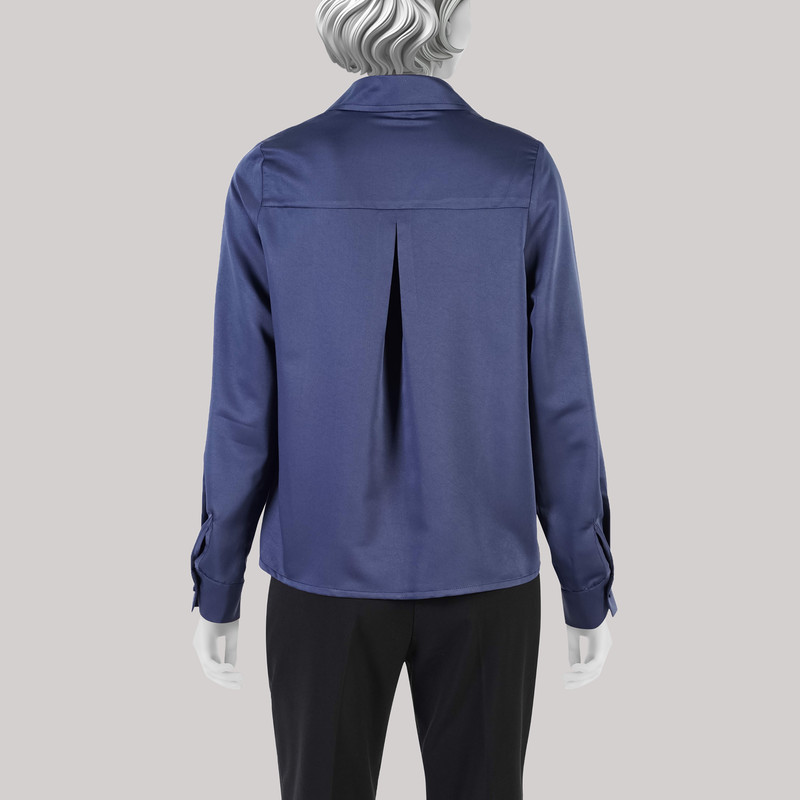 شومیز آستین بلند زنانه مدل 1040450 رنگ سرمه‌ ای