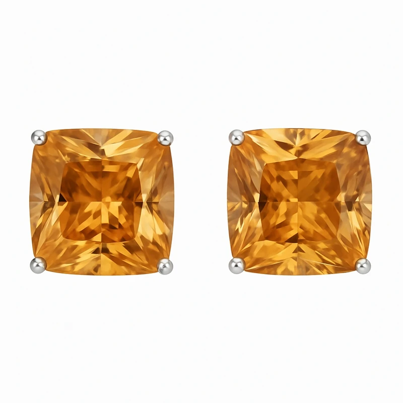 گوشواره میخی زنانه مدل تک نگین زیرکونیا