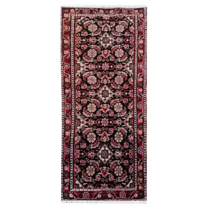فرش دستبافت قدیمی کناره طول یک و نیم متری مدل MG37