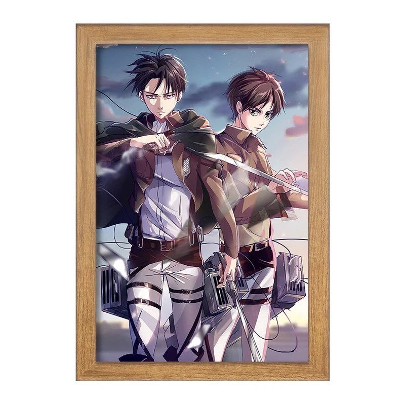 تابلو خندالو مدل لیوای و ارن انیمه اتک آن تایتان Attack on Titan  کد 4849