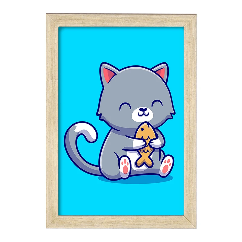 تابلو خندالو مدل حیوانات بامزه گربه کد 25406