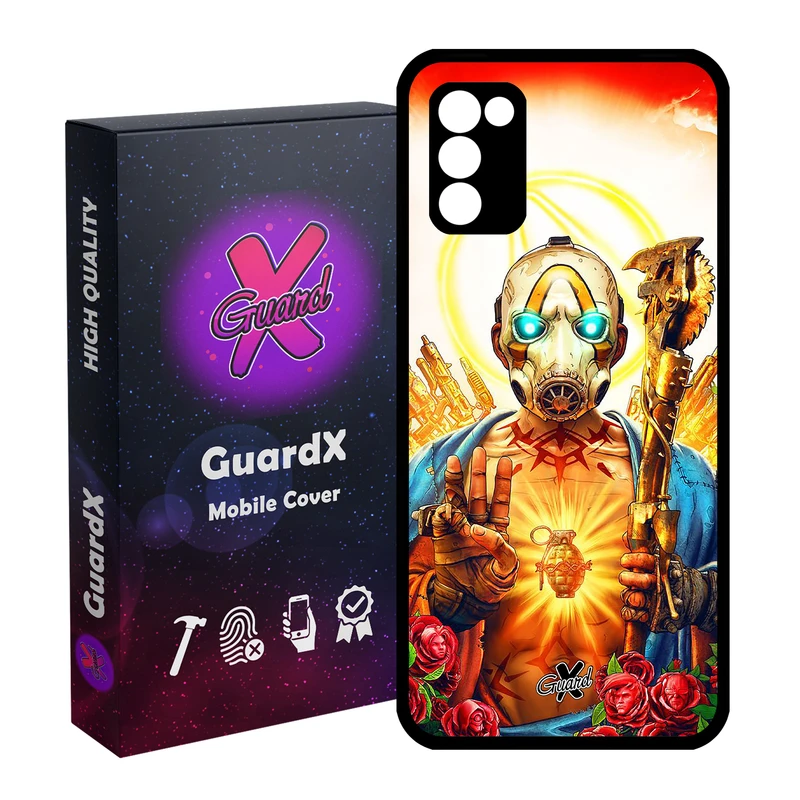 کاور گارد ایکس طرح Borderlands مدل Glass10068 مناسب برای گوشی موبایل سامسونگ Galaxy A02s / M02s
