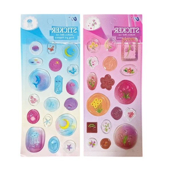 برچسب مدل مهر و موم شفاف کد b11 مجموعه 2 عددی