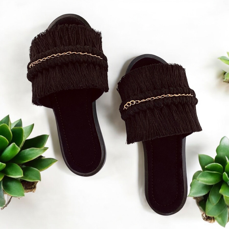 صندل زنانه مدل مکرومه