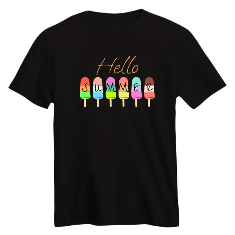 تی شرت آستین کوتاه زنانه مدل سلام تابستون