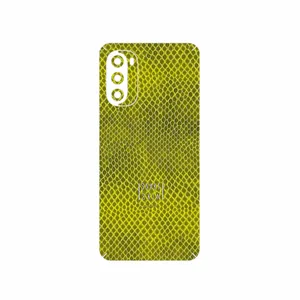 MAHOOT Yellow Snake Skin Cover Sticker for Motorola Moto G52