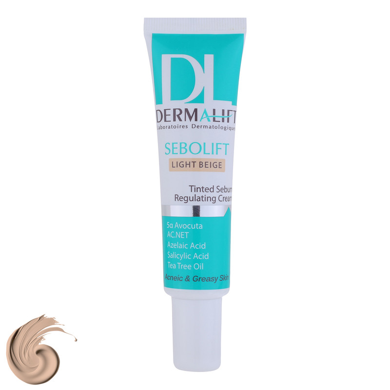 کرم متعادلکننده چربی پوست صورت درمالیفت مدل sebolift مناسب پوستهای چرب و آکنهای حجم 30 میلی لیتر کرم متعادلکننده چربی پوست صورت درمالیفت مدل sebolift مناسب پوستهای چرب و آکنهای حجم 30 میلی لیتر