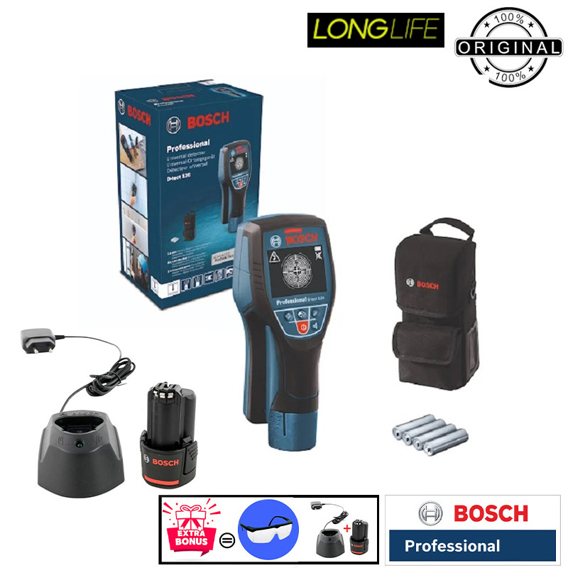 ردیاب دیجیتالی بوش مدل فوق هوشمند D-TECT 120 Professional + Extra Battery 12 V Li