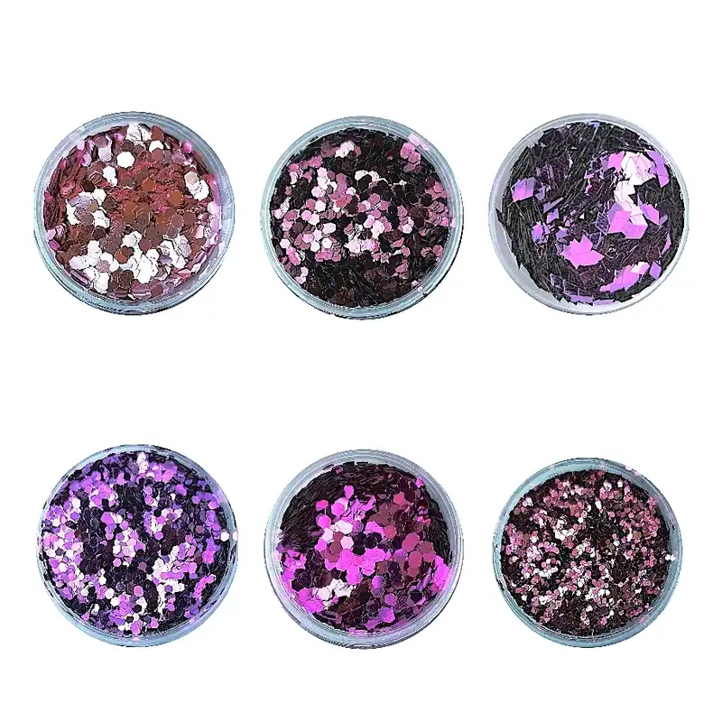 پولک ناخن مدل pnd مجموعه 6 عددی