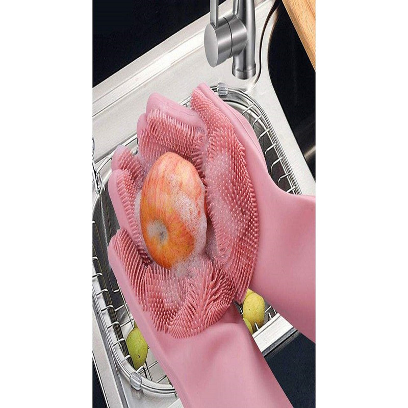دستکش نظافت مدل اسکاچ دار کد MD620