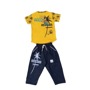 ست تی شرت آستین کوتاه و شلوارک بچگانه مدل آریا