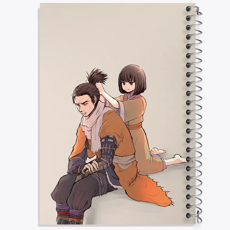 دفتر نقاشی 50 برگ خندالو طرح بازی سکیرو (sekiro) کد 31697