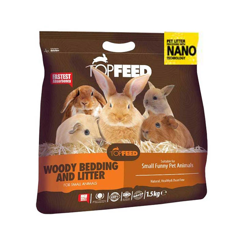 بستر بهداشتی حیوانات کوچک مدل Woody Bedding & Litter Nano وزن 1.5 کیلوگرم