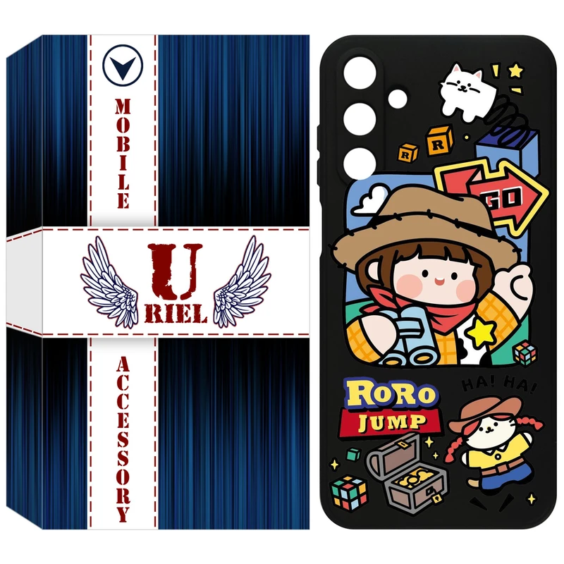 کاور یوریل مدل KSH کد 29 طرح دختر خوشحال مناسب برای گوشی موبایل سامسونگ Galaxy A15