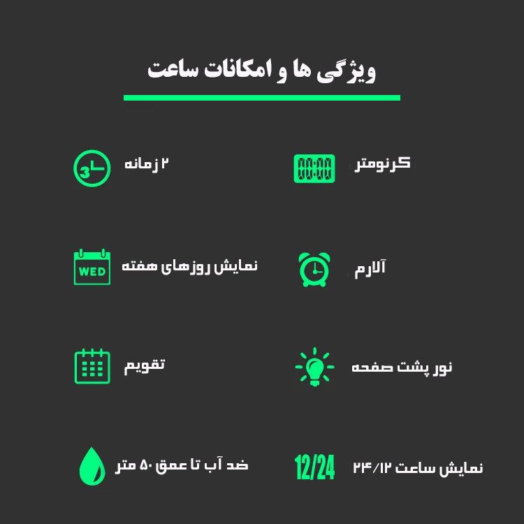 ساعت مچی عقربه ای بچگانه اسکمی مدل دوزمانه -  - 6