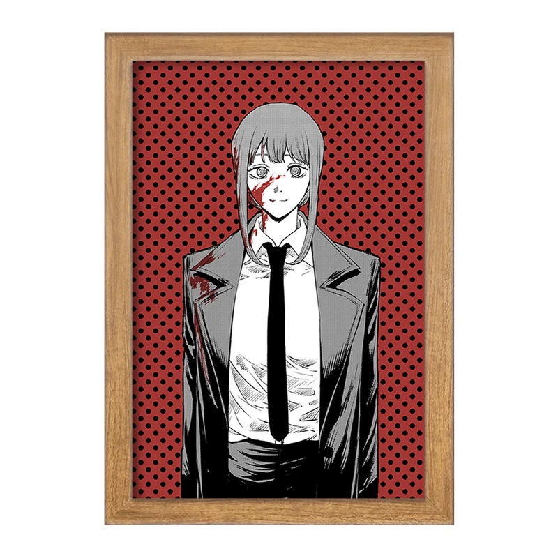 تابلو خندالو مدل ماکیما انیمه مرد اره ای Chainsaw Man  کد 17947