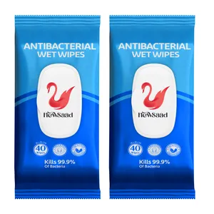 دستمال مرطوب نیوساد مدل AntiBacteria 02 دو بسته 40 عددی