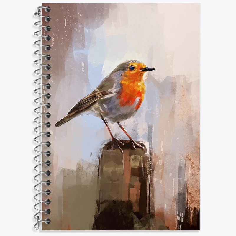 دفتر زبان 50 برگ خندالو مدل دو خط طرح پرنده کد F1300