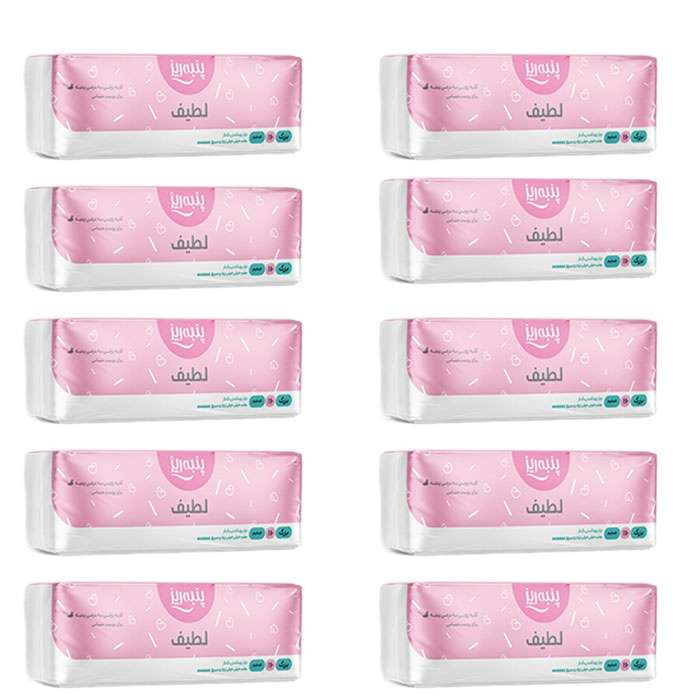 نوار بهداشتی پنبه ریز مدل لطیف مجموعه 10 عددی