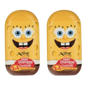شامپو بچه اکتیو مدل Sponge Bob وزن 280 گرم بسته 2 عددی