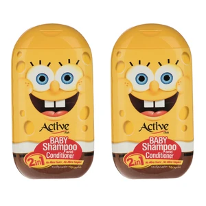 شامپو بچه اکتیو مدل sponge bob وزن 280 گرم بسته 2 عددی