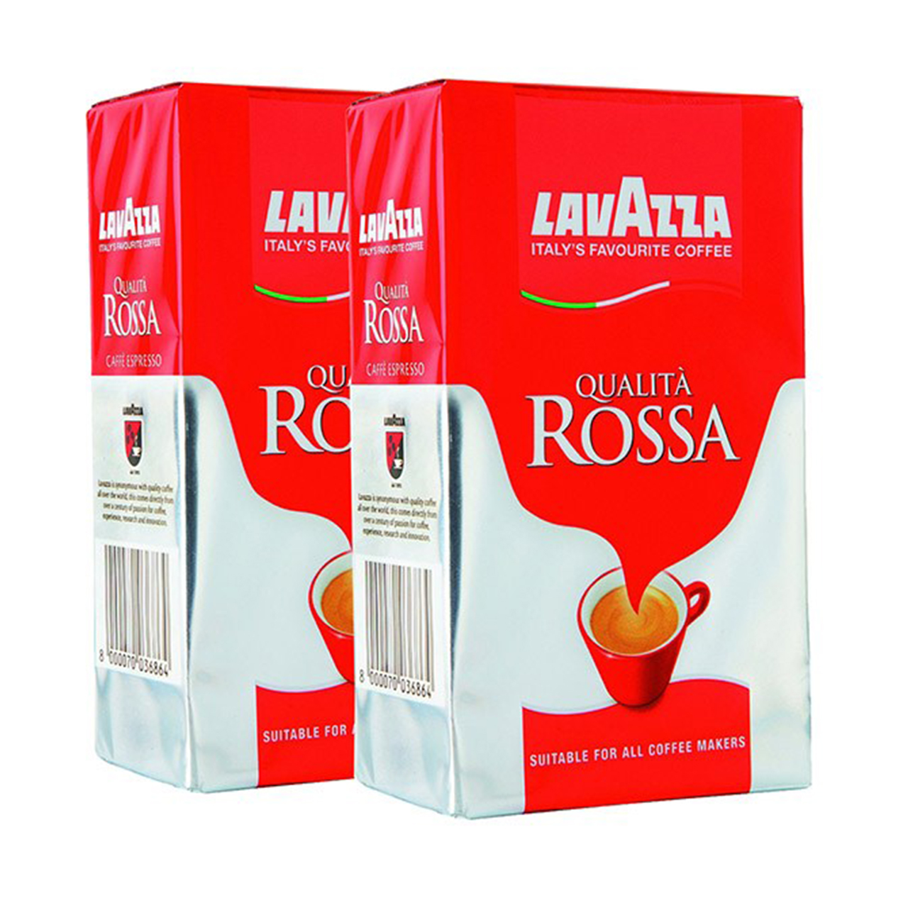 بسته قهوه لاواتزا مدل Rossa مجموعه 2 عددی