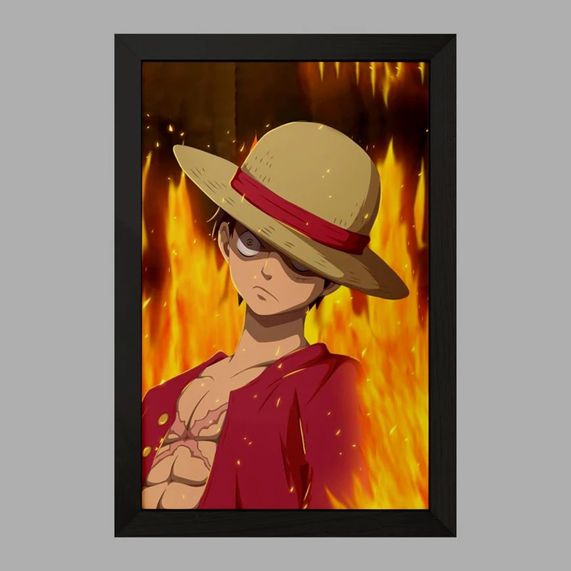 تابلو خندالو مدل لوفی انیمه وان پیس One Piece  کد 17222