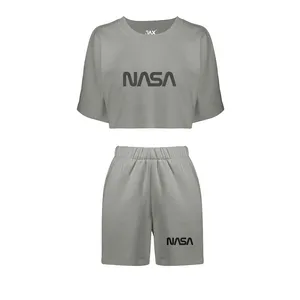 ست نیم تنه و شلوارک زنانه مدل NASA