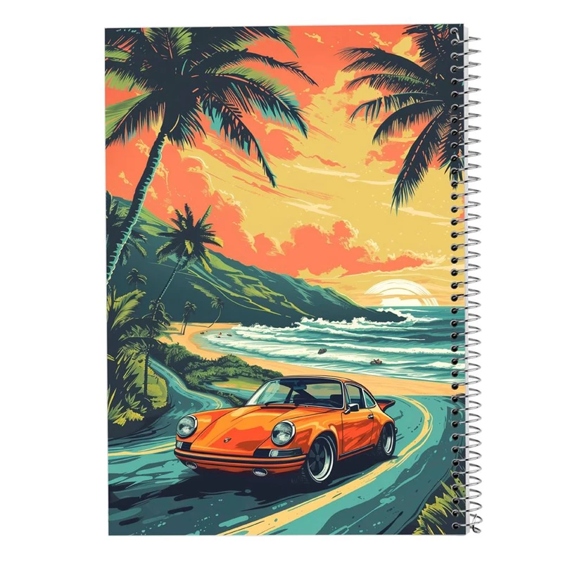 دفتر شطرنجی 50 برگ مدوپد طرح درخت نخل کد DF15202