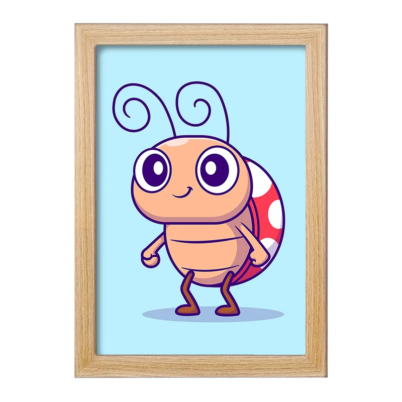 تابلو خندالو مدل حیوانات بامزه کفشدوزک کد 25414