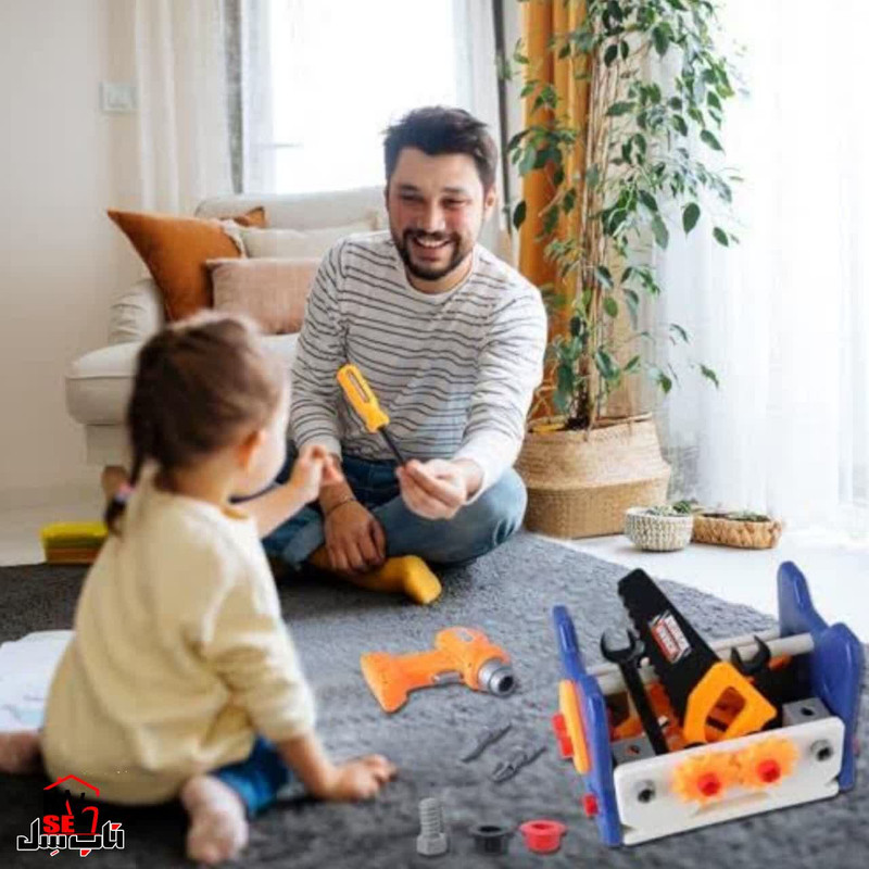 ست اسباب بازی ابزار مهندسی ناب سل مدل ابزار تعمیراتی کودکان مجموعه 58 عددی