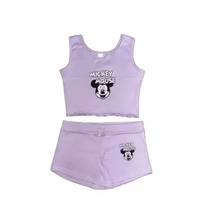 ست تاپ و شلوارک زنانه مدل میکی موس