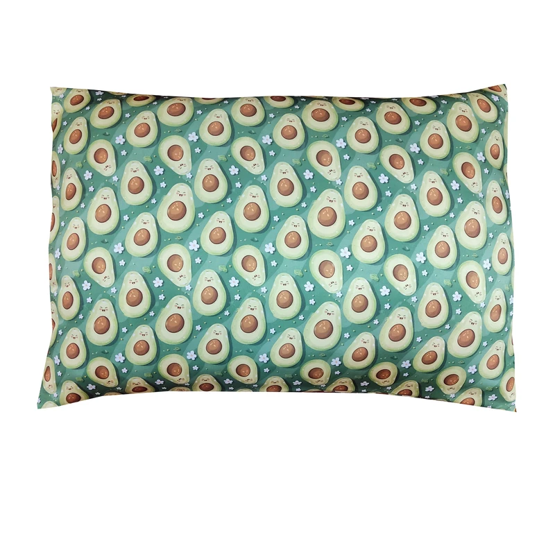 رو بالشی طرح اووکادو مدل ساتن ابریشم سایز 50*70 سانتی متر