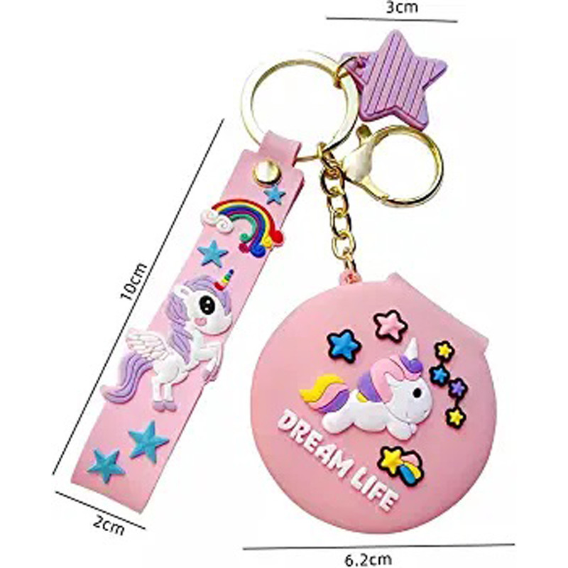 جاکلیدی زنانه مدل یونیکرن سیلکون طرح آینه ای