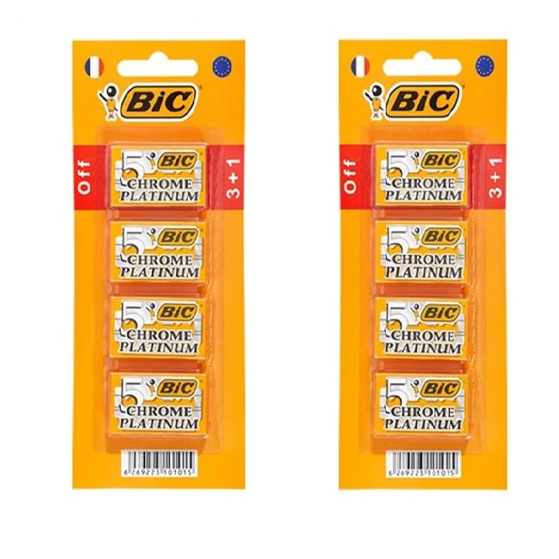 تیغ یدک بیک مدل  double edge platinum  بسته 8 عددی 