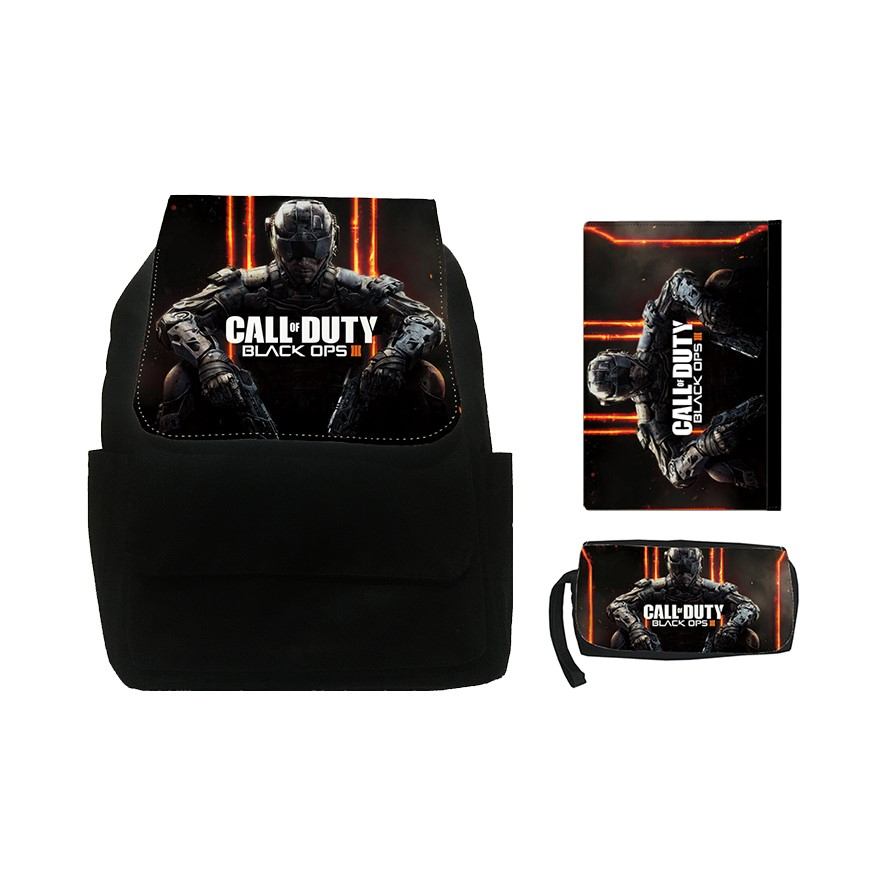 کوله پشتی طرح call of duty کد SC5 به همراه کلاسور و جامدادی