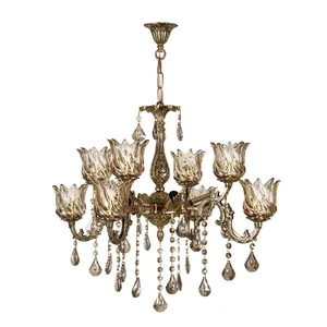 لوستر 12 شعله چشمه نور کد C2541/4+8