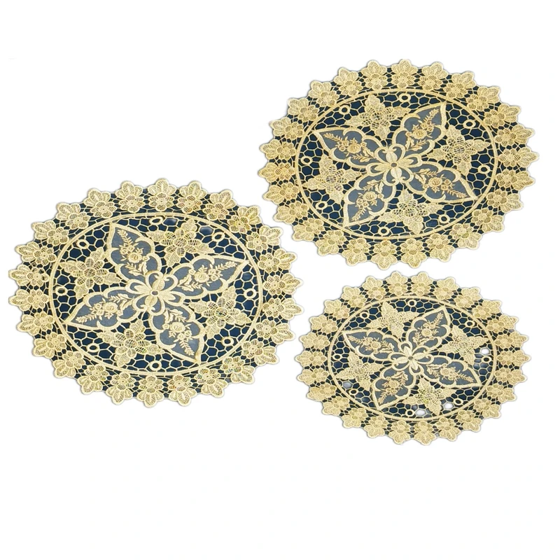 ست رومیزی 3 تیکه مدل دایره طرح نیایش 