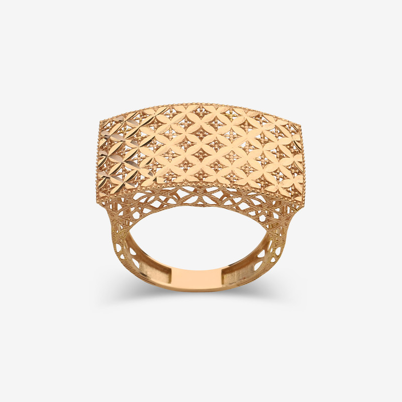 انگشتر طلا 18 عیار زنانه گالری طلا و جواهر هانی مدل کلارا سایز 52