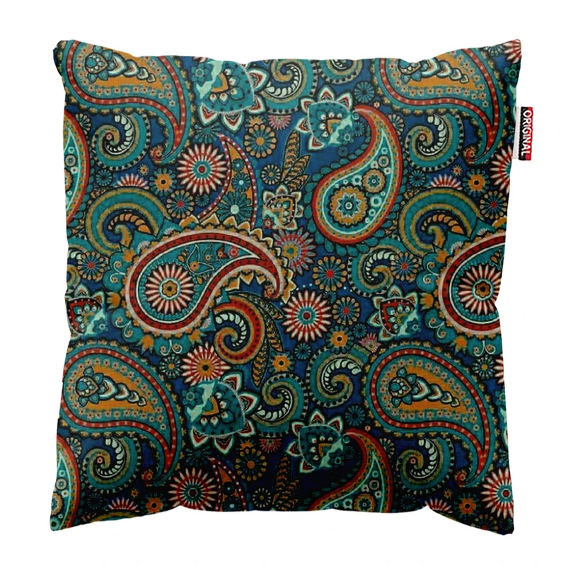 کوسن پاد آفرین مدل بته جقه سنتی رنگارنگ کد 13 سایز 30*30 سانتی متر