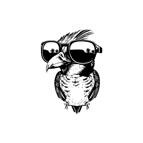 استیکر پارچه و لباس پاد آفرین طرح پرنده بامزه کد 3520