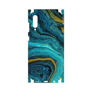 MAHOOT Turquoise marblewith golden streaks-FullSkin Cover Sticker for Samsung Galaxy A50s